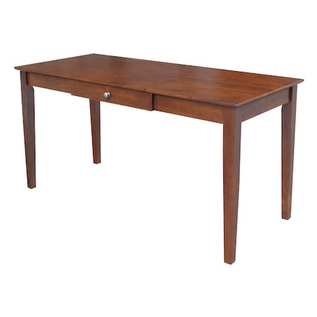International Concepts Writing Desk with Drawer, Large 26 in D X 26 H, 30 W X Hardwood, Espresso OF581-42